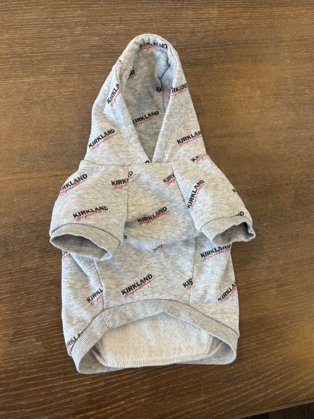 Costco Kirkland Dog’s S/P/CH Grey Hoodie Pet Outfit Costume Dog Halloween